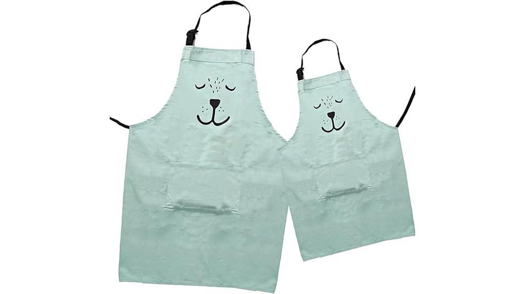 adjustable parent child apron set