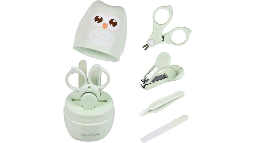 adorable owl shaped nail kit