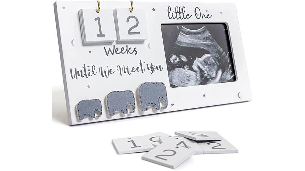 baby countdown sonogram frame