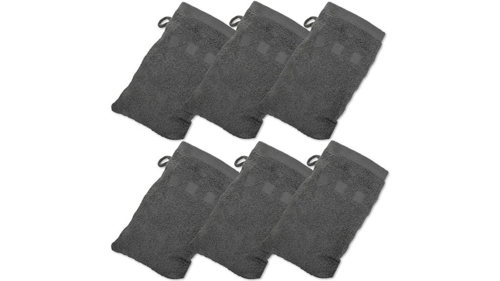 bath mitts pack six