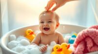 bathing a baby safely