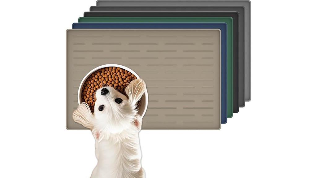 brown silicone pet mat