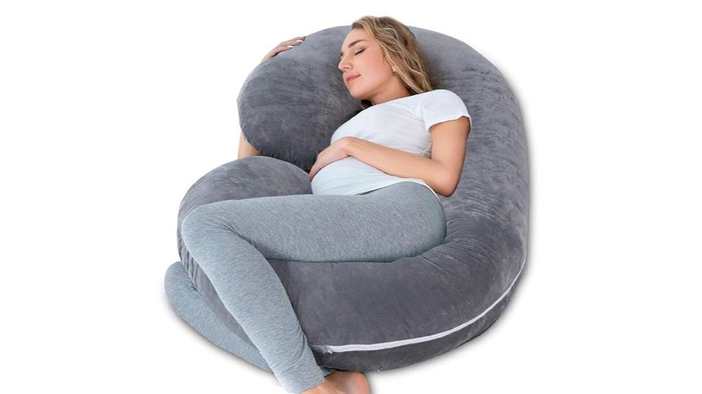 c shaped pregnancy pillow