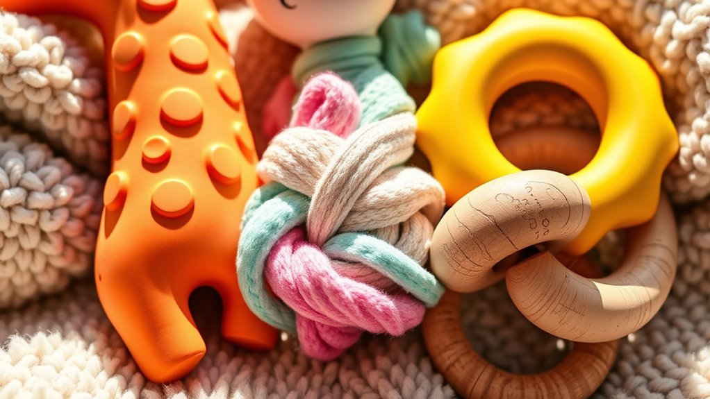 choosing textured teething toys