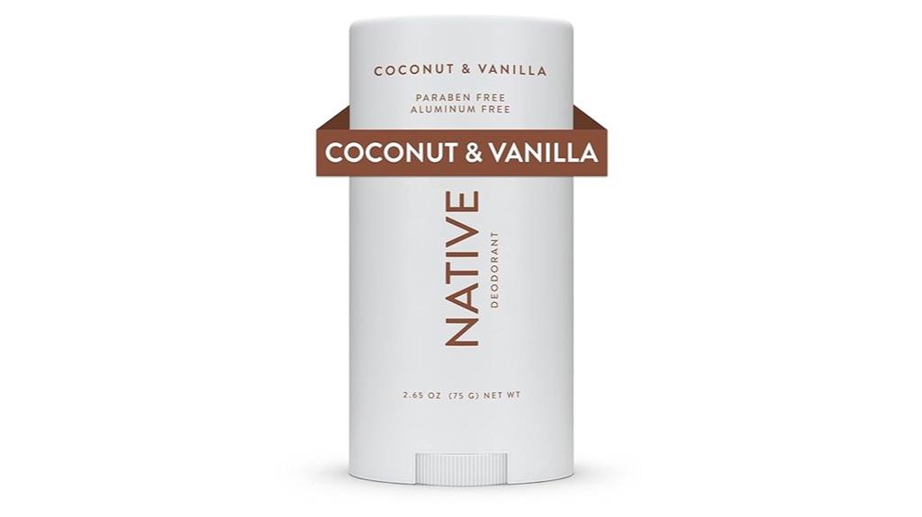 coconut and vanilla deodorant