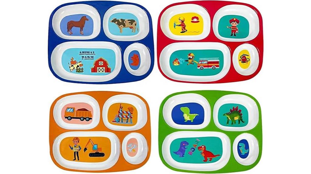 colorful kids dinner plates