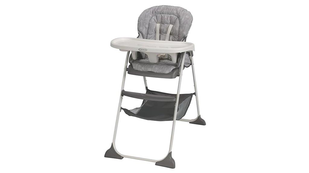 compact and convenient high chair
