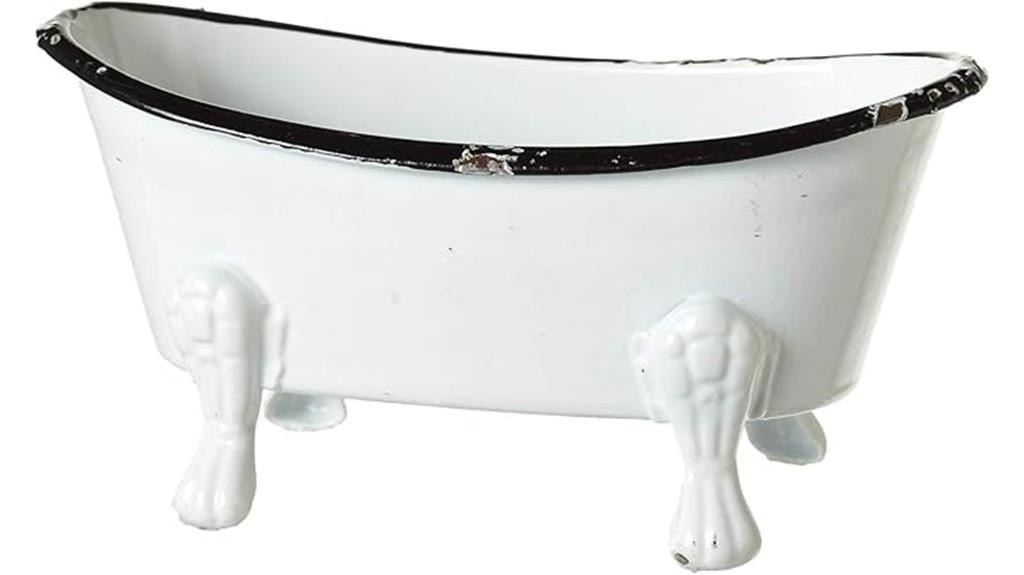 decorative metal bathtub figurine