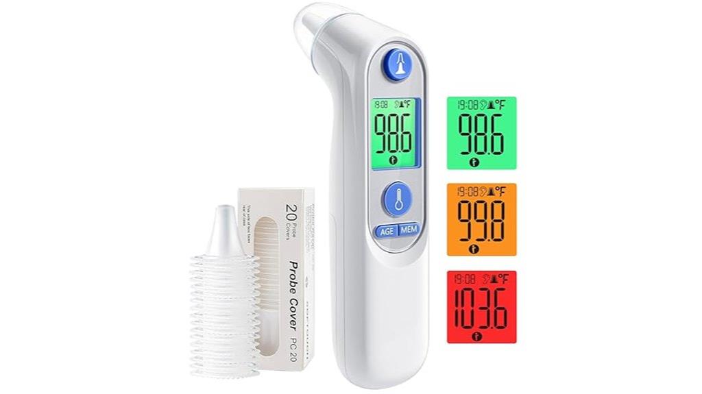digital ear thermometer device