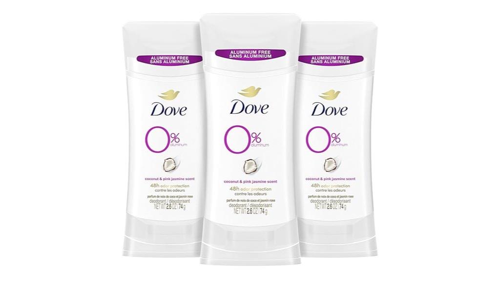 dove deodorant aluminum free