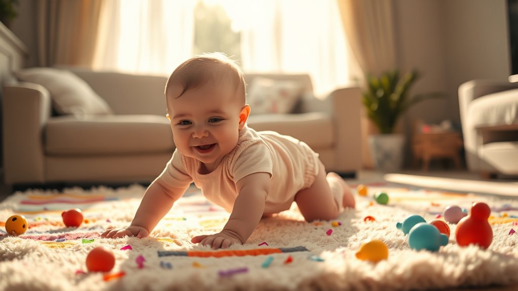 encouraging baby s crawling movement