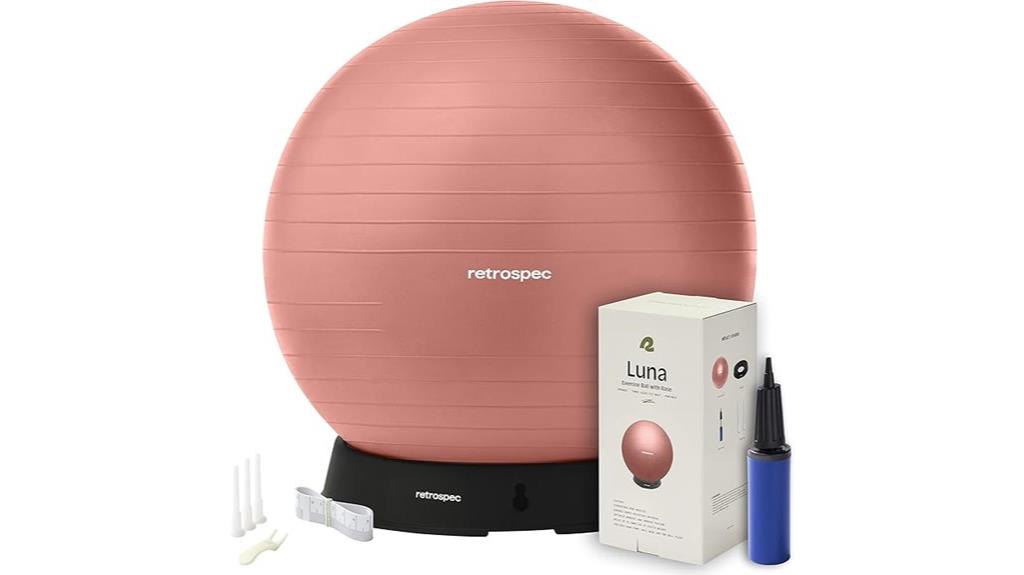 exercise ball with accessories