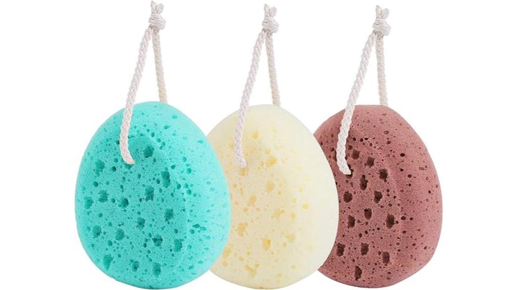 exfoliating bath sponge set