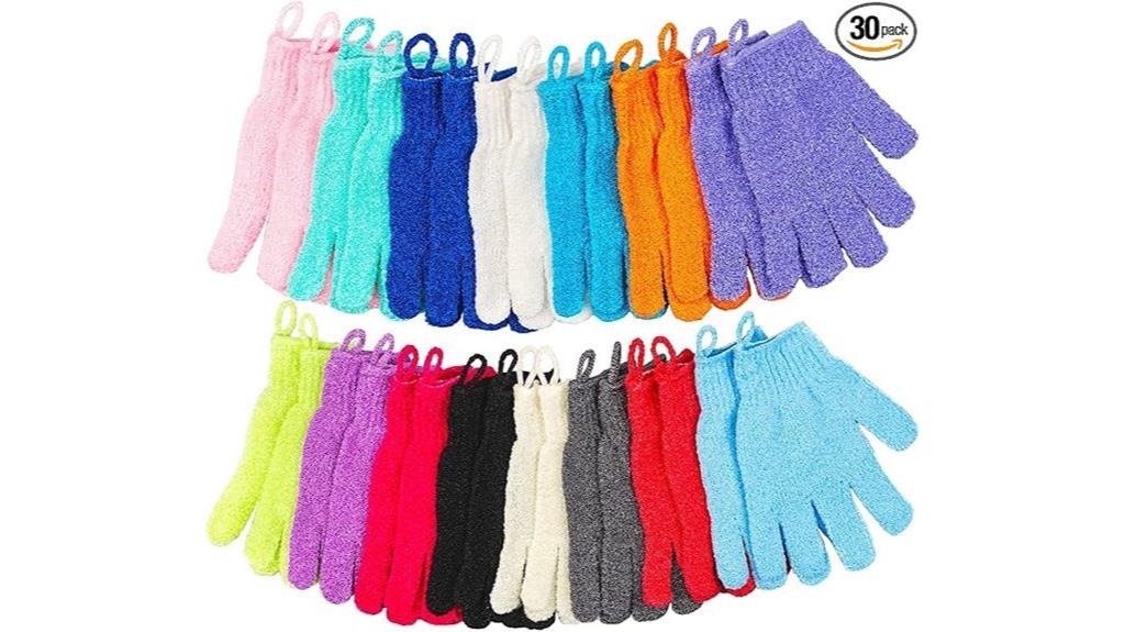 exfoliating gloves for shower