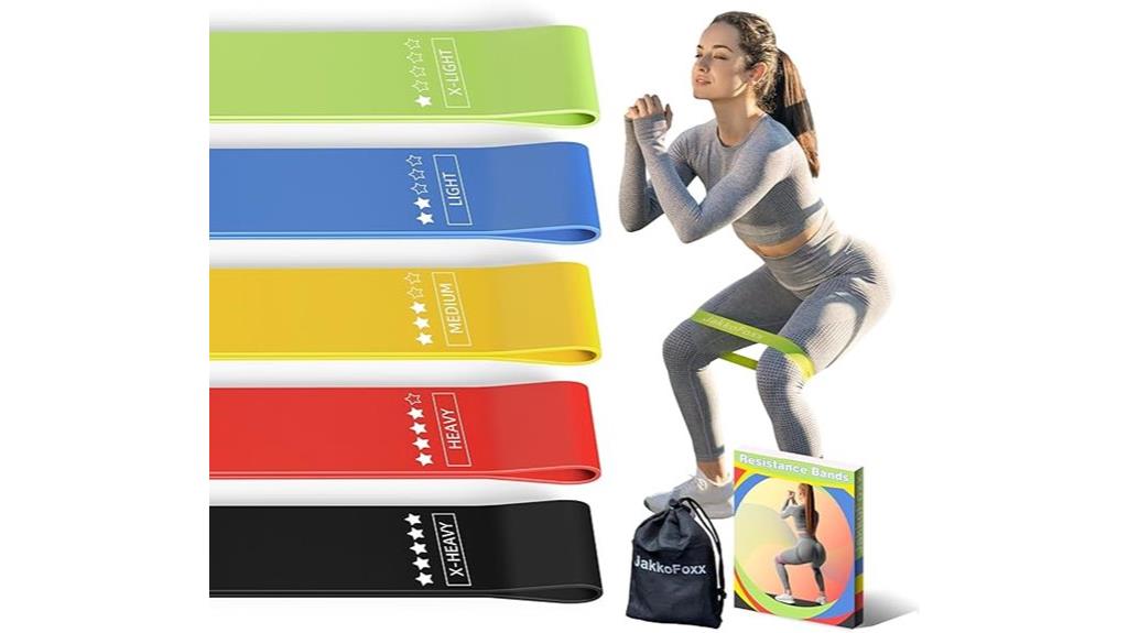 five resistance loop bands