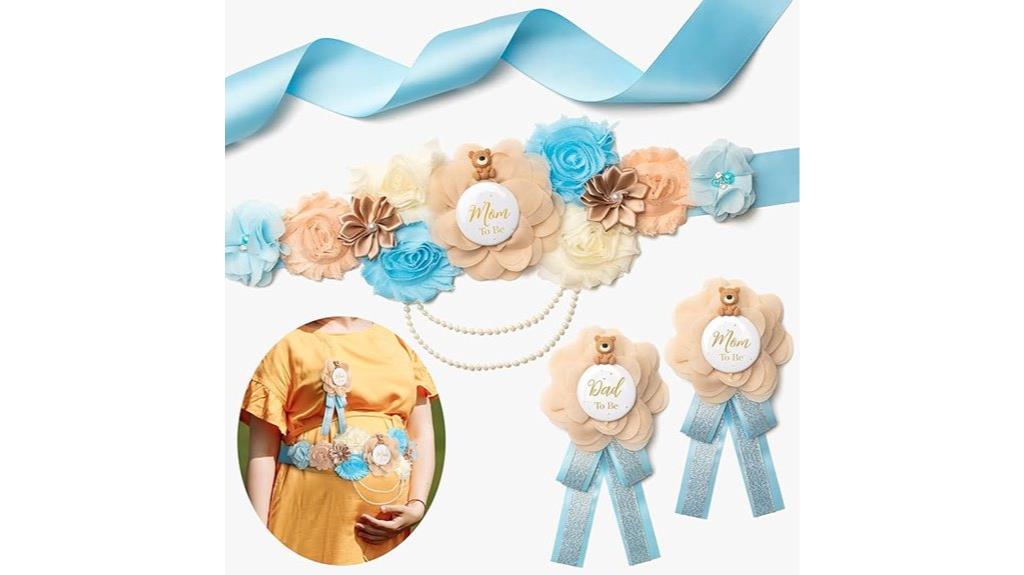 floral maternity sash set