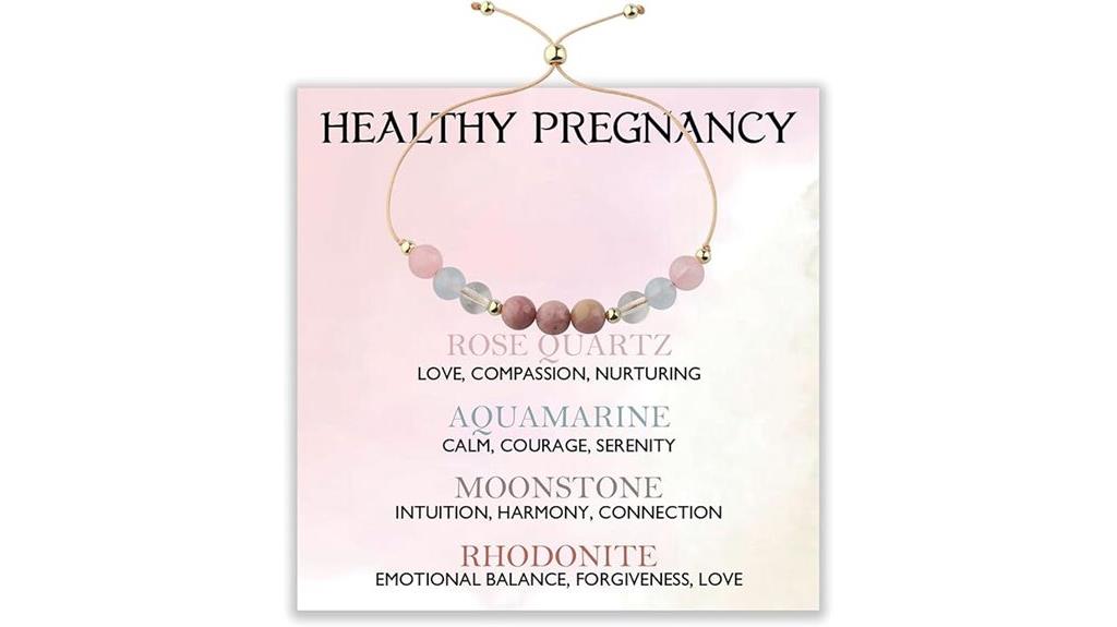 healthy pregnancy crystal bracelet