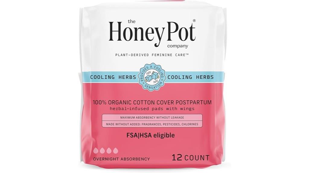 herbal postpartum pads available