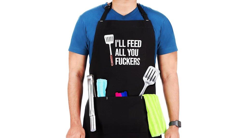 humorous men s embroidered apron