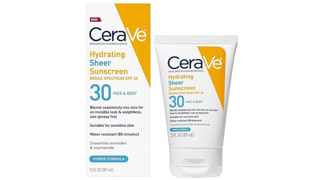 hydrating sheer sunscreen spf 30