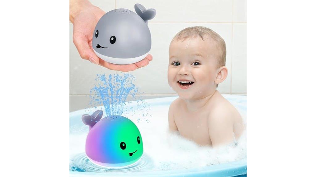 illuminated whale bath toys