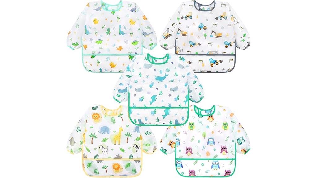 long sleeve toddler bibs