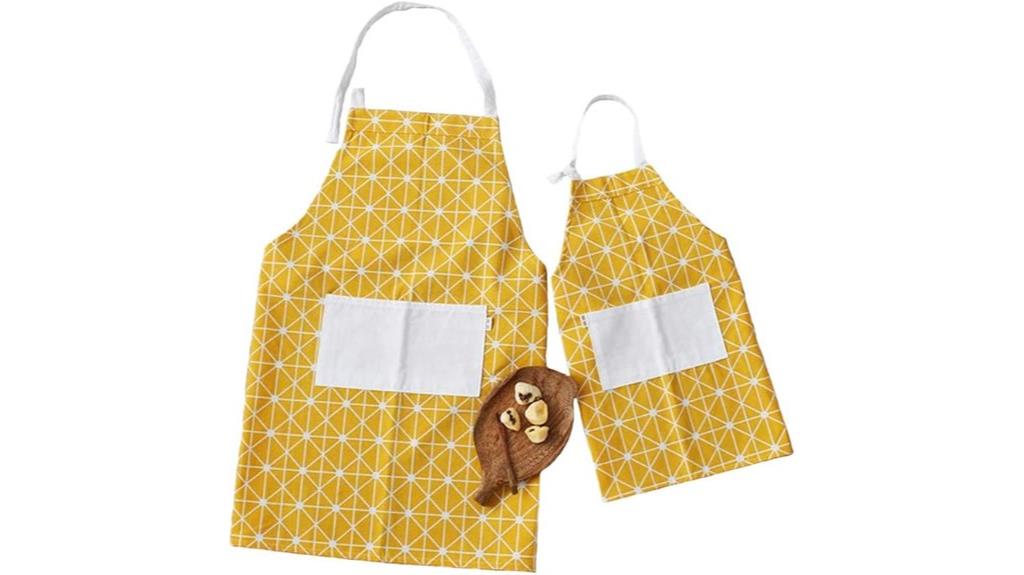 matching parent child cooking aprons