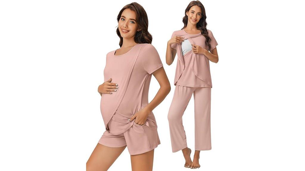 maternity nursing pajamas set