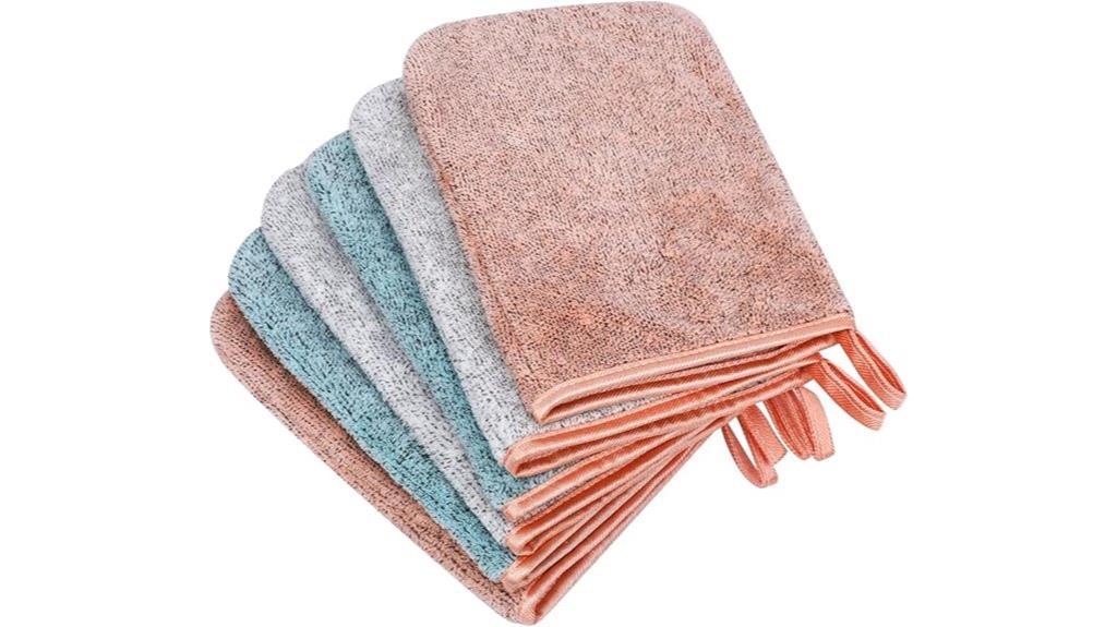 microfiber body wash mitts