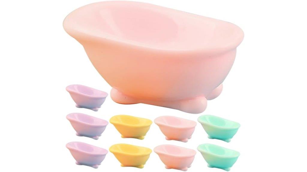 miniature bathtub decoration set