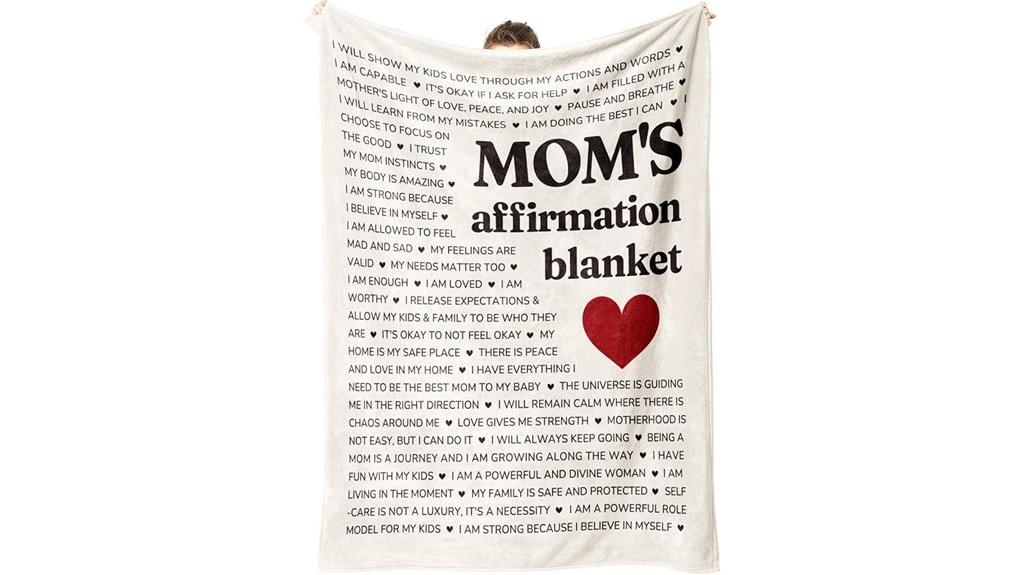 moms affirmation blanket gift