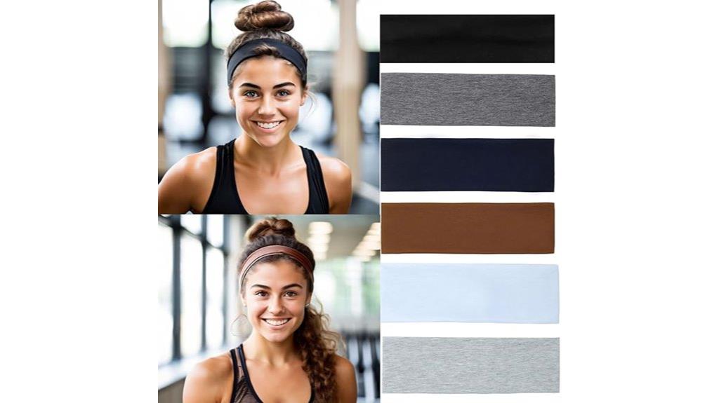 non slip elastic headbands set