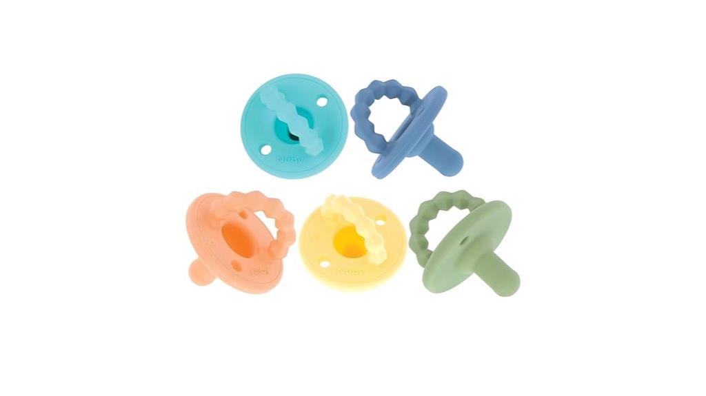 nuby silicone pacifiers and teethers