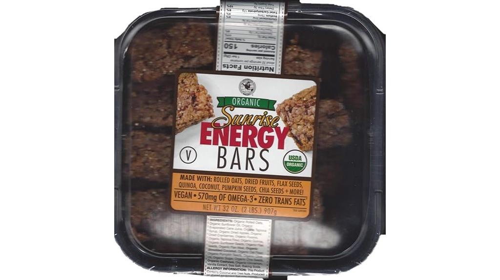 organic energy snack bars