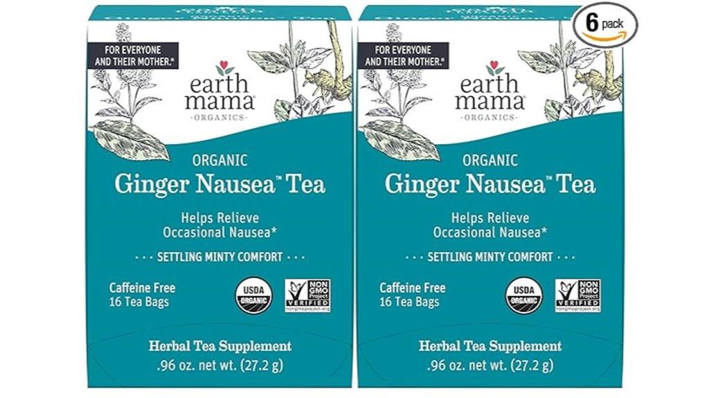 organic ginger nausea tea