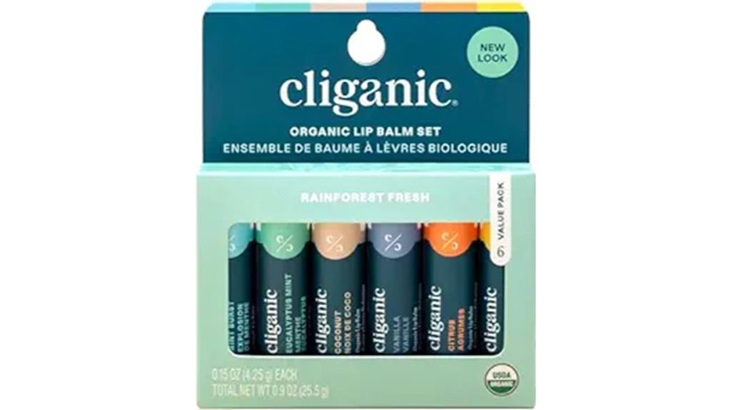 organic lip balm variety