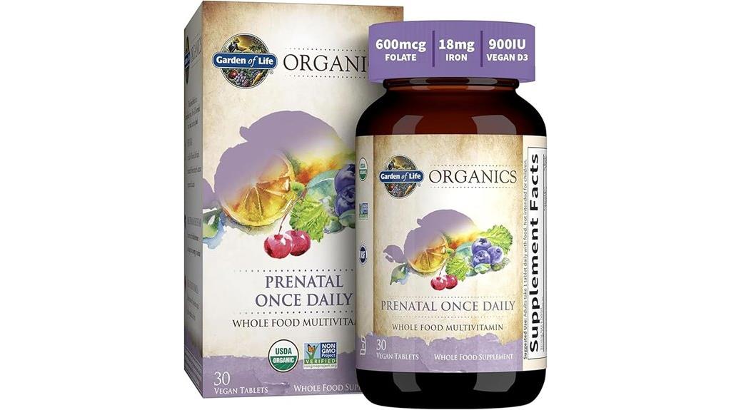 organic prenatal vitamin supply