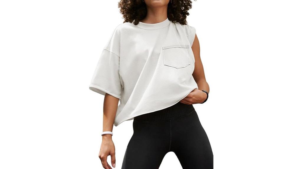 oversized workout crop tops