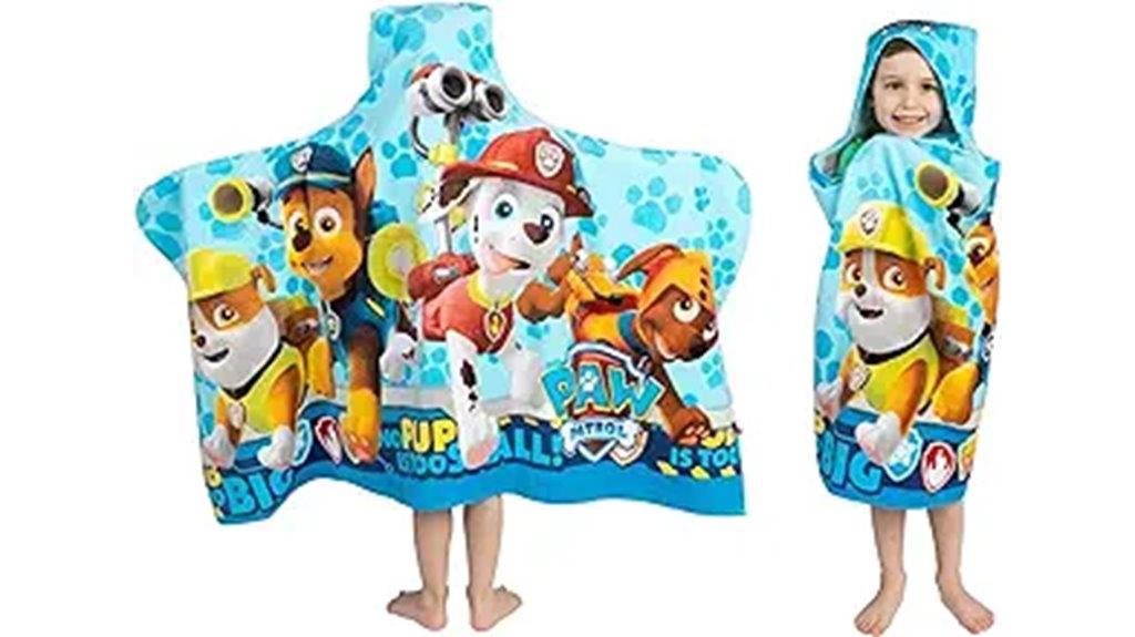 paw patrol hooded towel