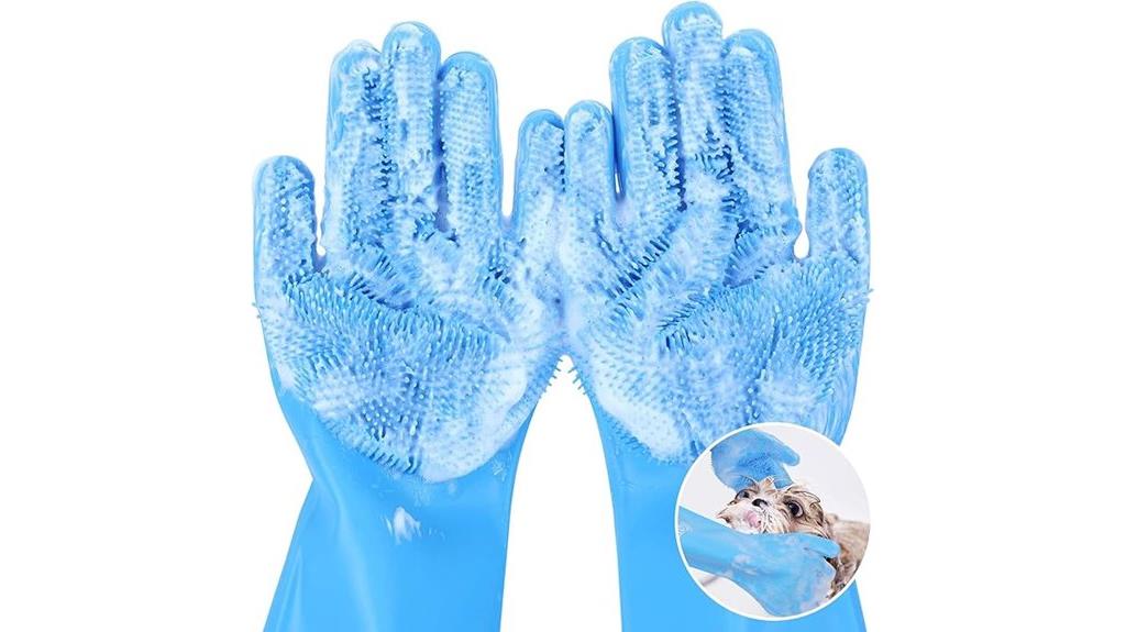 pet grooming gloves product