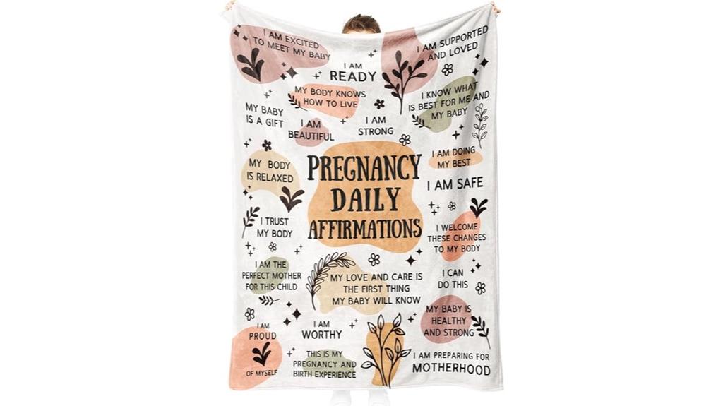 pregnancy affirmation blanket gift