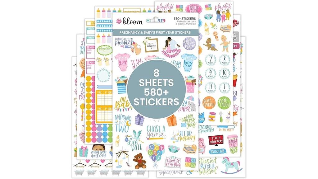 pregnancy and baby planner stickers