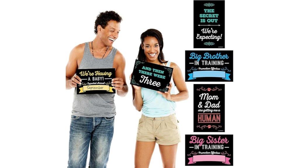 pregnancy announcement photo props