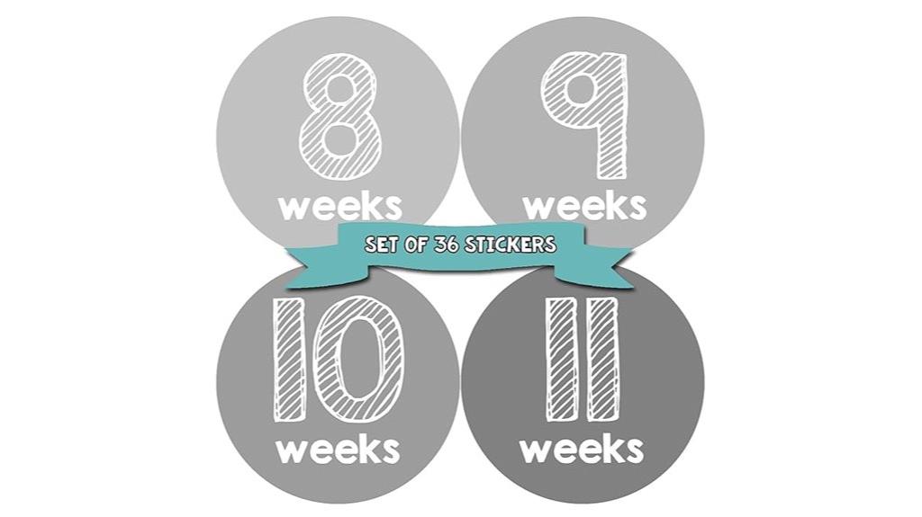 pregnancy growth milestone stickers