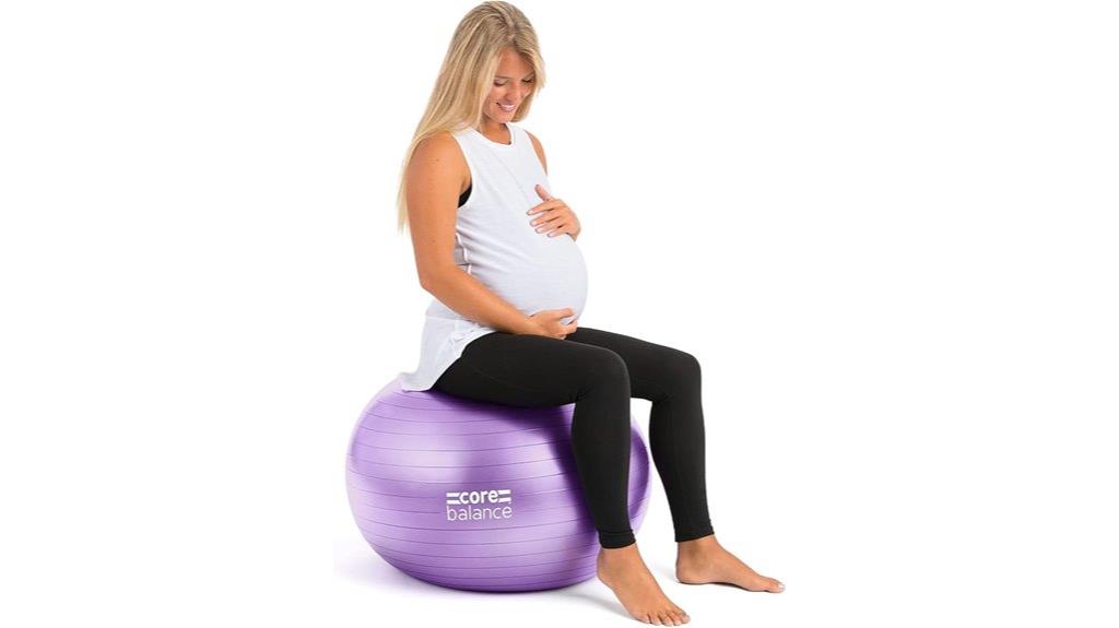 prenatal yoga exercise ball