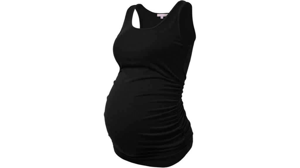 ruched sleeveless maternity tops