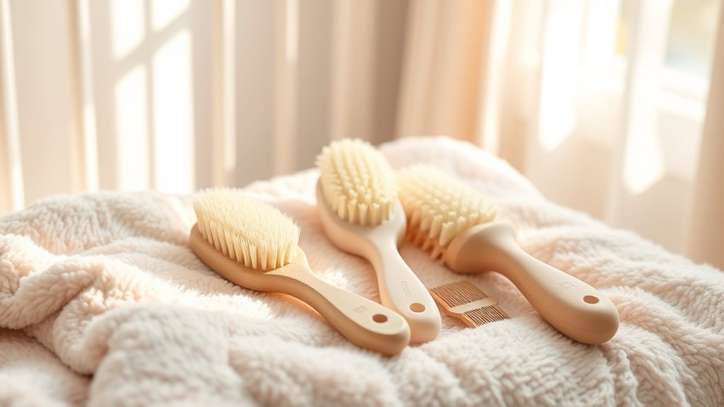 selecting baby grooming brushes