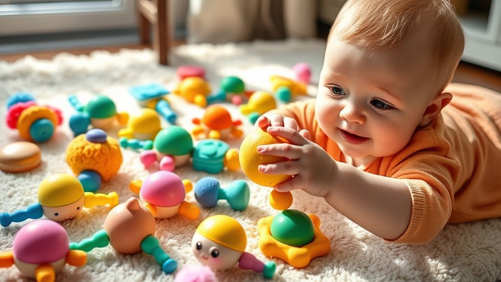 sensory exploration through rattles