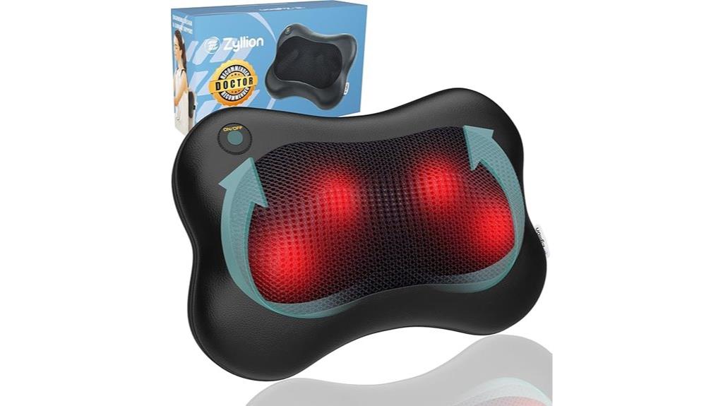 shiatsu massager with heat