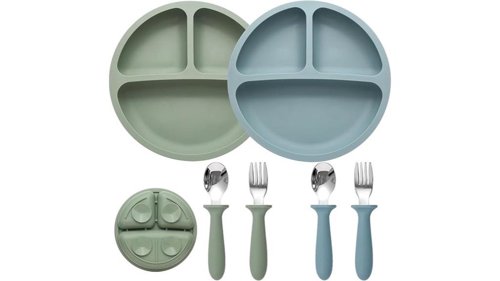 silicone baby feeding set